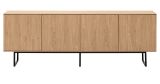 TV-Lowboard Breda in Stone Eiche 200 x 70 cm, mit Push-to-Open und Komforth�he