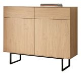 Sideboard Breda in Stone Eiche Kommode 115 x 98 cm, mit Push-to-Open