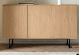 Sideboard Breda in Stone Eiche Kommode 150 x 90 cm, mit Push-to-Open