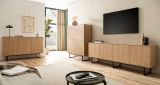 Sideboard Breda in Stone Eiche Kommode 150 x 90 cm, mit Push-to-Open