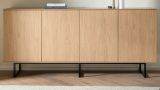 Sideboard Breda in Stone Eiche Kommode 200 x 90 cm, mit Push-to-Open