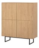 Highboard Breda in Stone Eiche Kommode 115 x 137 cm, mit Push-to-Open