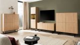 Wohnwand Breda in Stone Eiche Wohnkombination 2-teilig 280 cm, mit Push-to-Open