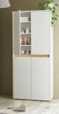 Schuhschrank Center in wei� und Wotan Eiche Flurschrank 85 x 195 cm