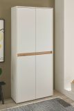 Schuhschrank Center in wei� und Wotan Eiche Flurschrank 85 x 195 cm