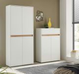 Garderobe Set 2-teilig Center in wei� und Wotan Eiche Garderobenkombination 180 x 195 cm