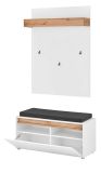 Garderobe Set 5-teilig Center in wei� und Wotan Eiche Garderobenkombination 265 x 200 cm