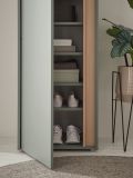 Garderobe Set 6-teilig Center Salbei und Barista Eiche 260 x 200 cm, Komplett-Set inkl. Sitzkissen
