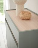 Garderobe Set 6-teilig Center Salbei und Barista Eiche 260 x 200 cm, Komplett-Set inkl. Sitzkissen