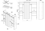 Parisot Kleiderschrank Nivo in Wei� und Grau Mehrzweckschrank mit Vorhang 198 x 203 cm