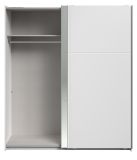 Kleiderschrank Swing in wei� Schiebet�renschrank 2-t�rig mit Spiegel 178 x 203 cm, Soft-Close