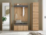 Garderobe Set 5-teilig Center in Evoke Eiche und grau Garderobenkombination 230 x 200 cm