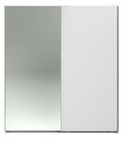 Kleiderschrank Swing in wei� Schiebet�renschrank 2-t�rig mit Spiegel 178 x 203 cm, Soft-Close