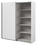 Kleiderschrank Swing in wei� Schiebet�renschrank 2-t�rig mit Spiegel 178 x 203 cm, Soft-Close