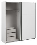 Kleiderschrank Swing in wei� Schiebet�renschrank 2-t�rig mit Spiegel 178 x 203 cm, Soft-Close