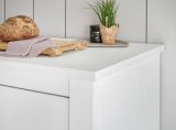 K�chenschrank Rovola in wei� Pinie Landhaus K�che Unterschrank f�r Sp�le oder Kochfeld 202 cm, Soft-Close