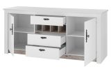K�chenschrank Rovola in wei� Pinie Landhaus K�che Unterschrank f�r Sp�le oder Kochfeld 202 cm, Soft-Close