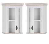 K�che H�ngeschrank Rovola in wei� Pinie Landhaus K�chenschrank h�ngend 55 x 85 cm, Soft-Close