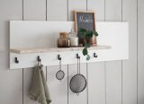 K�chenregal Rovola in wei� Pinie Landhaus K�che Wandregal 130 cm Gew�rzregal