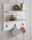 K�chenregal Rovola in wei� Pinie Landhaus K�che Wandregal 60 x 65 cm Gew�rzregal