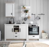 K�chenregal Rovola in wei� Pinie Landhaus K�che Wandregal 60 x 65 cm Gew�rzregal