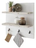 K�chenregal Rovola in wei� Pinie Landhaus K�che Wandregal 60 x 65 cm Gew�rzregal