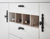 K�che Rovola in wei� Pinie Landhaus K�chenschrank Set 7-teilig 394 x 200 cm