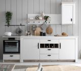 K�che Rovola in wei� Pinie Landhaus K�chenschrank Set 4-teilig 264 x 200 cm