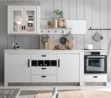 K�che Rovola in wei� Pinie Landhaus K�chenschrank Set 4-teilig 264 x 200 cm