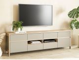 TV-Lowboard Finnes in Salbei und Eiche TV Unterteil skandinavisch 193 cm, Soft-Close