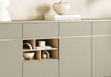 Sideboard Finnes in Salbei und Eiche Kommode skandinavisch 193 cm, Soft-Close