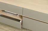 Wohnwand Finnes in Salbei und Eiche Wohnkombination skandinavisch 4-teilig 339 cm, Soft-Close