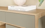 Wohnkombination Finnes in Salbei und Eiche Highboard und Schreibtisch skandinavisch, Soft-Close