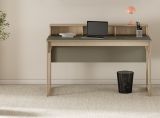 Wohnkombination Finnes in Salbei und Eiche Highboard und Schreibtisch skandinavisch, Soft-Close