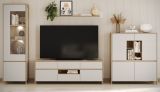 TV-Lowboard Finnes in wei� und Eiche TV Unterteil skandinavisch 164 cm, Soft-Close