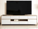 TV-Lowboard Finnes in wei� und Eiche TV Unterteil skandinavisch 193 cm, Soft-Close