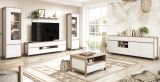 TV-Lowboard Finnes in wei� und Eiche TV Unterteil skandinavisch 193 cm, Soft-Close