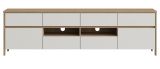 TV-Lowboard Finnes in wei� und Eiche TV Unterteil skandinavisch 193 cm, Soft-Close