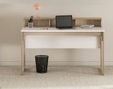 Arbeitszimmer Finnes in wei� und Eiche, Set Highboard und Schreibtisch skandinavisch, Soft-Close
