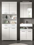 Badm�bel Set 3-teilig Shawn in wei� Hochglanz Badkombination 149 x 191 cm