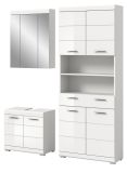 Badm�bel Set 3-teilig Shawn in wei� Hochglanz Badkombination 149 x 191 cm