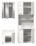 Badm�bel Set 3-teilig Shawn in wei� Hochglanz Badkombination 149 x 191 cm