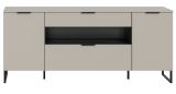 TV-Lowboard Morena in kaschmir und schwarz TV Unterteil 185 cm, Soft-Close