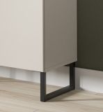 Highboard Morena in Kaschmir und Schwarz Kommode 150 x 112 cm, Soft-Close