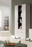 Stauraumschrank Morena in kaschmir und schwarz Mehrzweckschrank 90 x 192 cm, Soft-Close