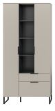 Stauraumschrank Morena in kaschmir und schwarz Mehrzweckschrank 90 x 192 cm, Soft-Close