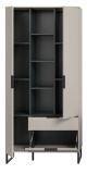 Stauraumschrank Morena in kaschmir und schwarz Mehrzweckschrank 90 x 192 cm, Soft-Close