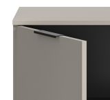 TV-Lowboard Morena in kaschmir und schwarz TV Unterteil 185 cm, Soft-Close