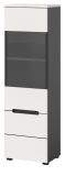 Vitrine Cooper in wei� und grau Vitrinenschrank h�ngend / stehend 36 x 125 cm
