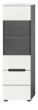 Vitrine Cooper in wei� und grau Vitrinenschrank h�ngend / stehend 36 x 125 cm